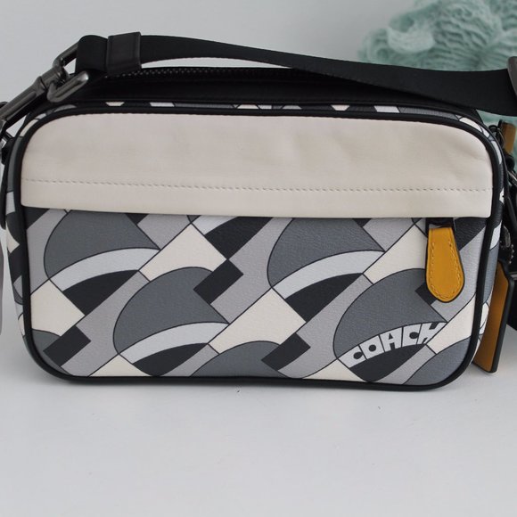 NWT Coach 1976 Graham deco bridge print leather crossbody bag COLORBLOCK purse - Picture 1 of 15
